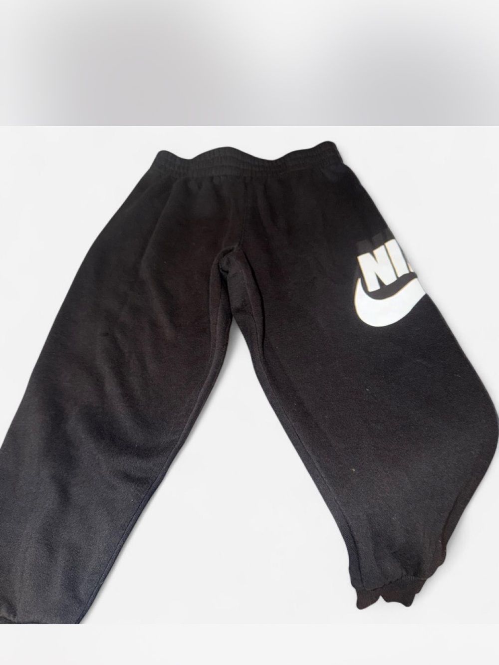Nike Black Jogger Sweatpants with White Swoosh